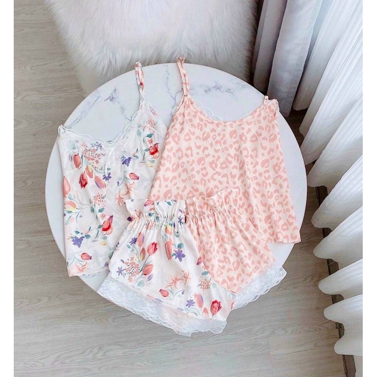 Bộ Ngủ Sexy Bộ Lụa 2 Dây Gợi Cảm Cao Cấp Mát Mềm Mịn ELSA PIJAMA | BigBuy360 - bigbuy360.vn