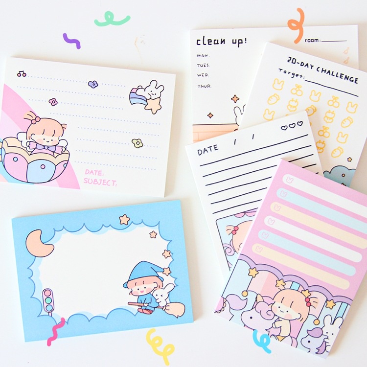 Giấy note hình cô gái, giấy ghi chú 50 tờ nhiều mẫu dễ thương MX10