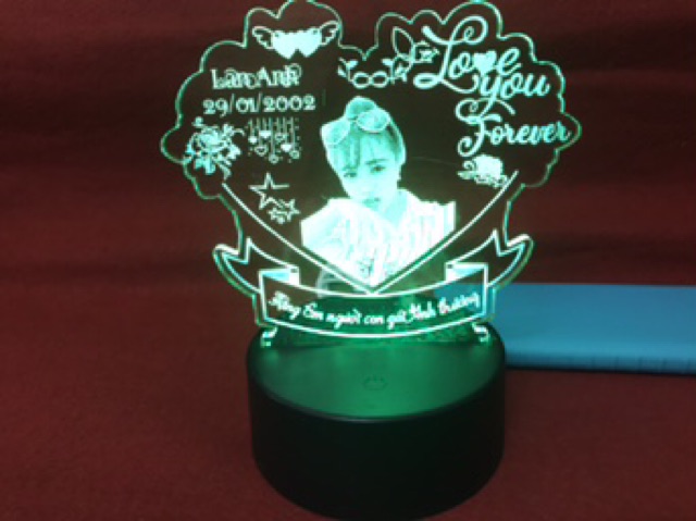 Đèn ngủ 3d, quà tặng khắc theo yêu cầu
