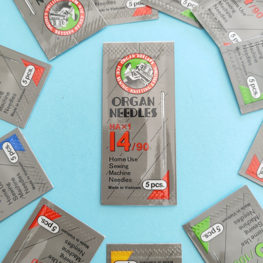 Kim Máy May Gia Đình - Gói Nhỏ 5 Chiếc- Kim Nhật - Kim HA- Đường May Đẹp- Đủ Số 9,11,14,16- Dùng Cho Máy May Gia Đình