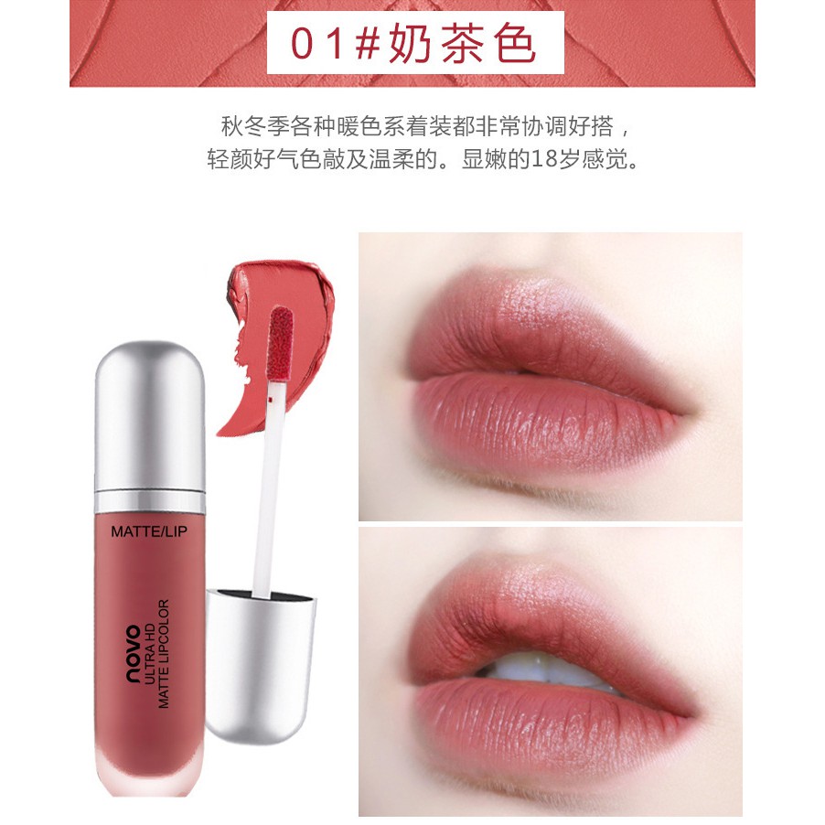 Son kem lì Novo Big Ultra HD Matte Lip bền màu chống trôi AS056