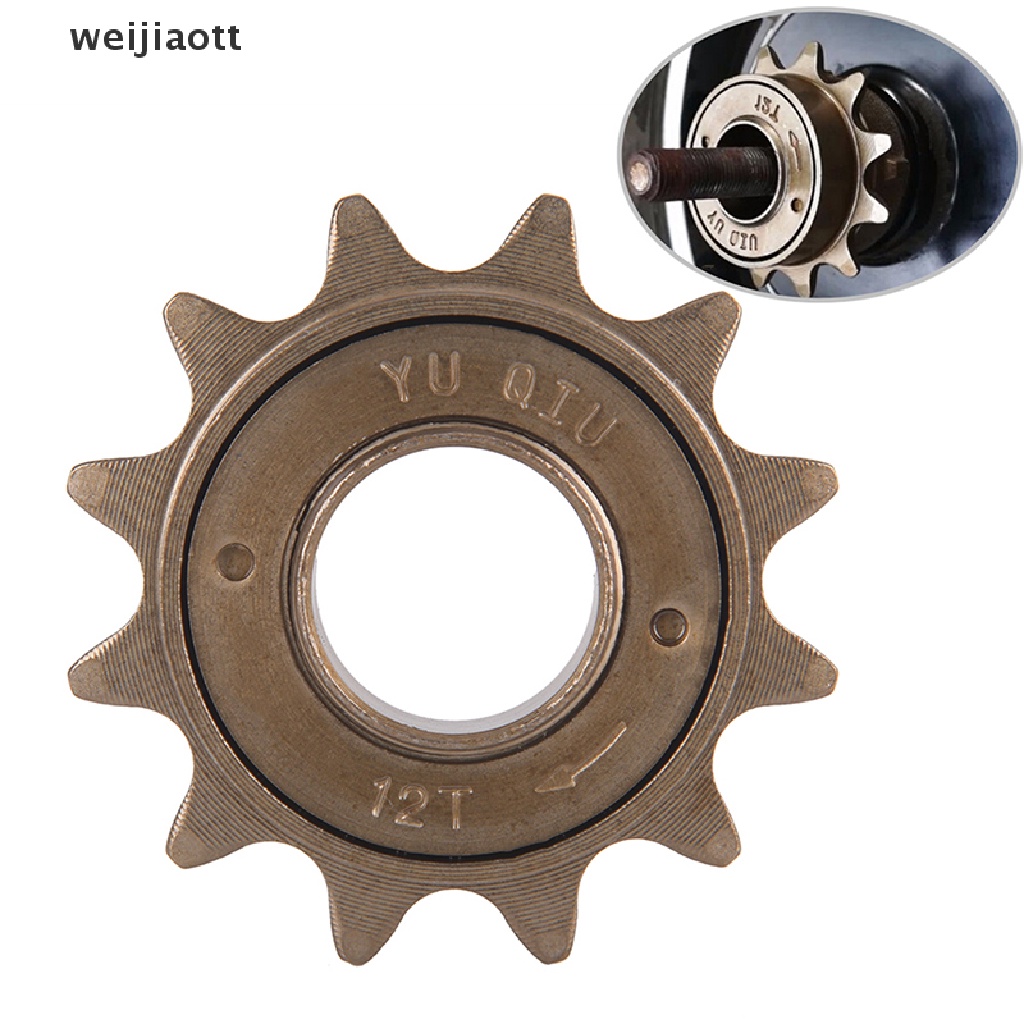 weijiaott 12T Teeth Single Speed Freewheel Sprocket Gear Bicycle Accessories Freewheel WT