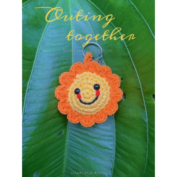 Móc khoá hoa len handmade