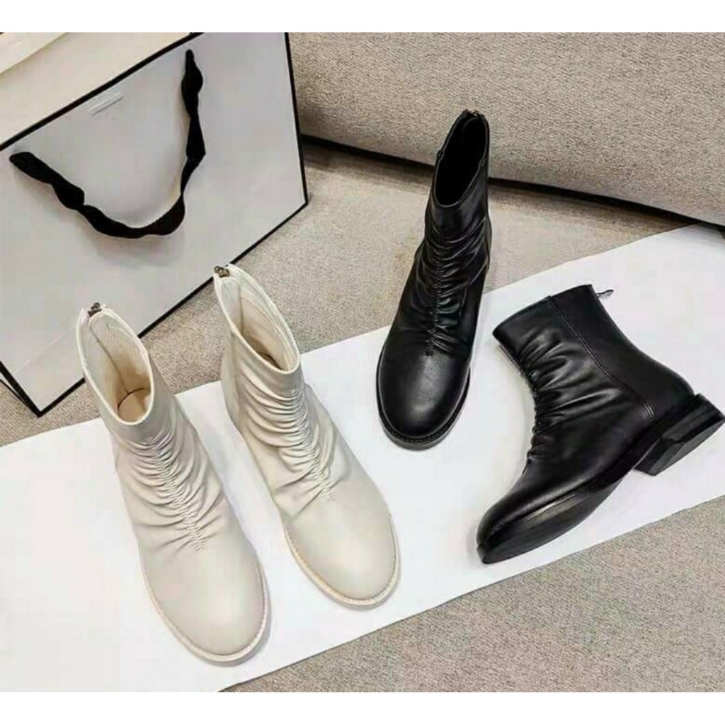 FREESHIP BỐT THỜI TRANG,BỐT NỮ DÚM ĐẾ BẰNG ÊM CHÂN FULLBOX MS 1017