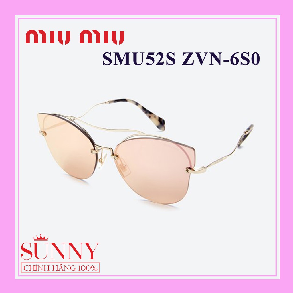 Kính mát thời trang cá tính Miu Miu SMU52S chính hãng, thiết kế dễ đeo bảo vệ mắt