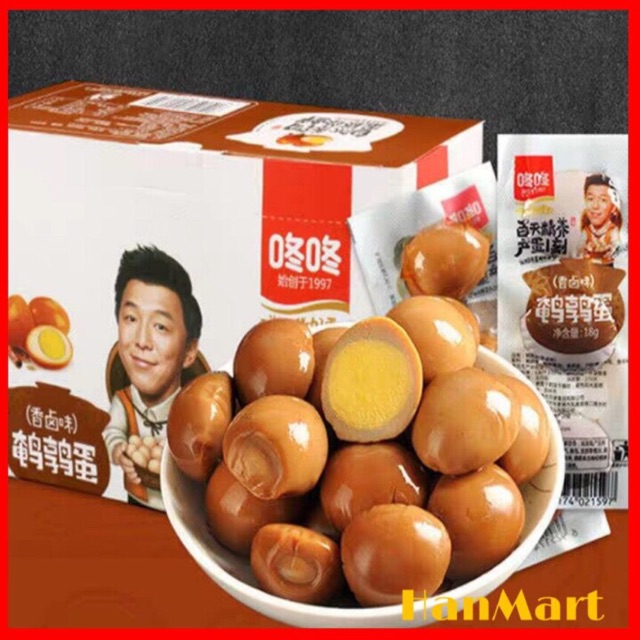Trứng cút muối hộp 20 vỉ