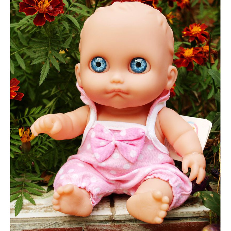 Búp bê Nhựa Cao Cấp 21 cm mắt 3D - Cute baby Full Silicon Doll 8 inch