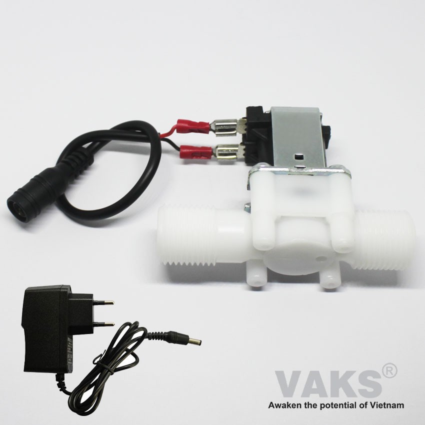 VAN ĐIỆN TỪ VAKS KHÔNG ÁP LỰC NƯỚC (N/F) PHI 21 DÙNG ĐIỆN 12V + NGUỒN, Rất an toàn khi sử dụng trong môi trường nước.