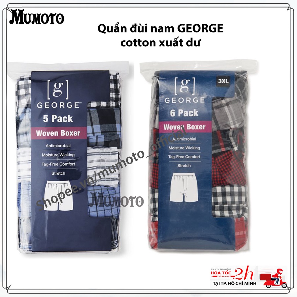 Quần đùi nam cotton mặc nhà xuất dư không nhăn mát sọc caro  - Mumoto