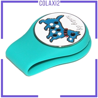 Magnetic Golf Hat Clip Golf Ball Marker with Detachable Pattern Plate Blue