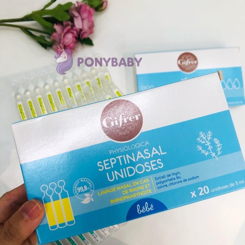 Nước Muối Sinh Lý Gifrer Pháp Cho Trẻ Sơ Sinh Hộp 20 Ống, Giảm Ngạt Mũi Viêm Mũi Vệ Sinh Mũi Họng