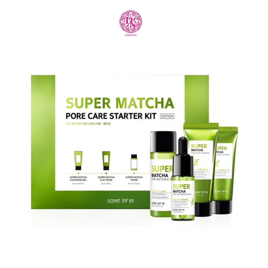 Set dưỡng da Some By Mi Super Matcha Pore Care Starter Kit 4 món