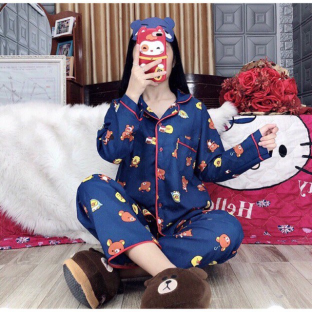 Bộ Pijama Chất Vải Thô Kate Hàng Chuẩn Giá Siêu Rẻ