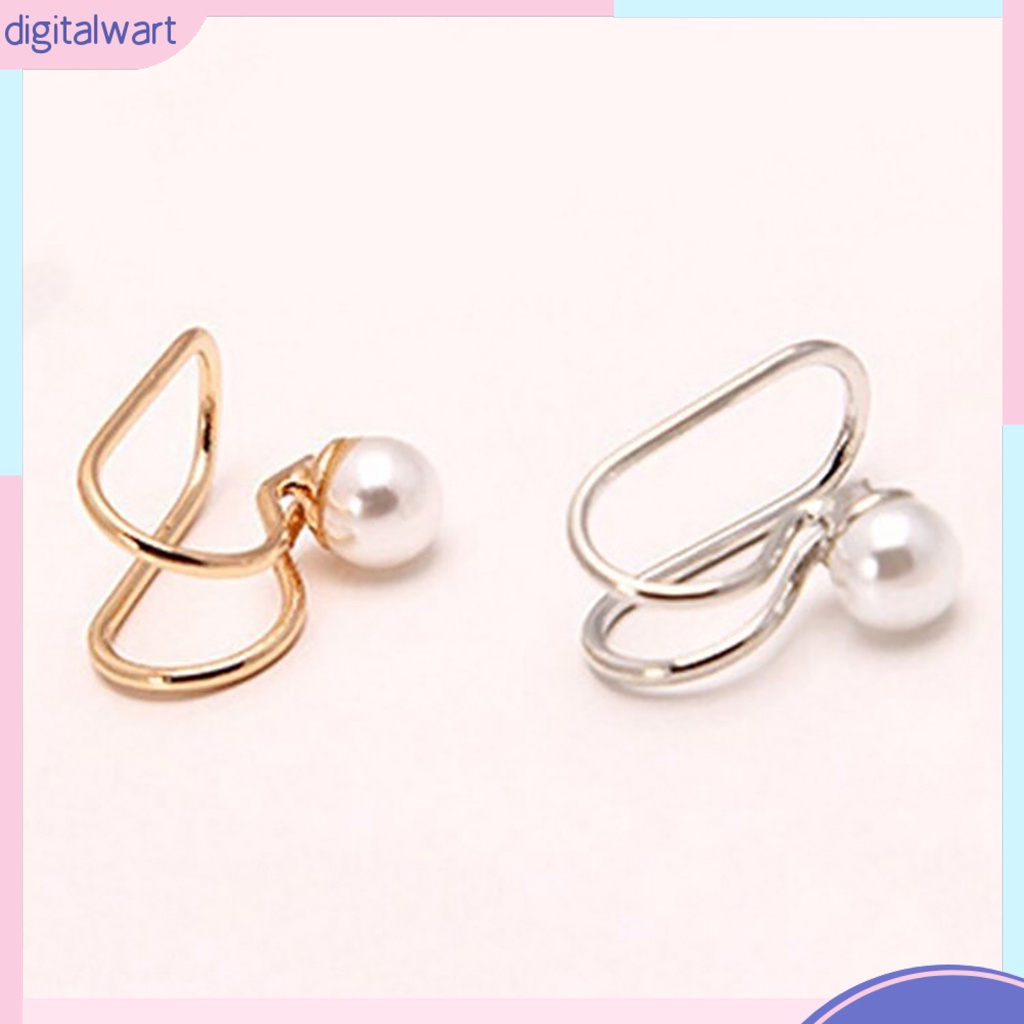 1 Khuyên Tai Nữ Trang Đính Ngọc Trai Tạo Hình Độc Đáo