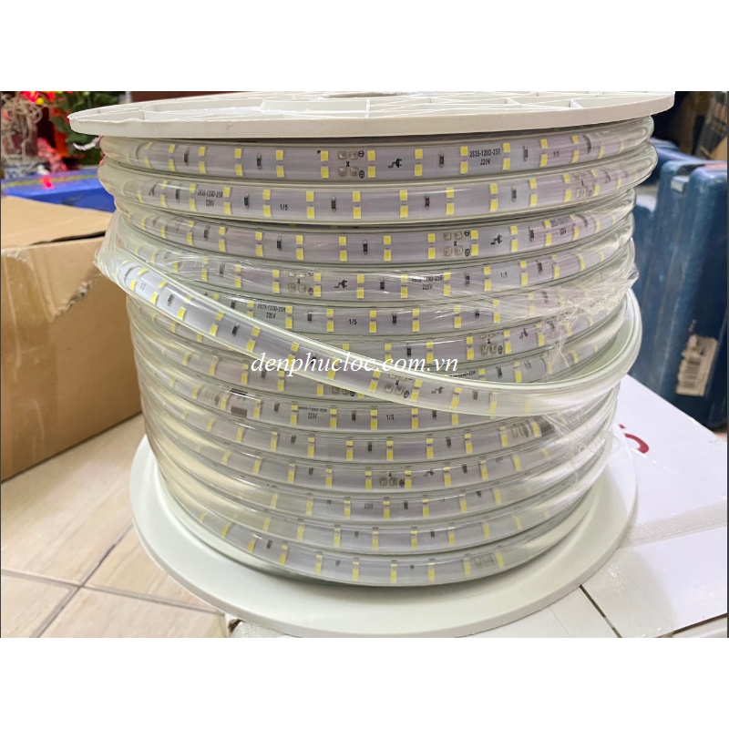 Đèn led dây 220V siêu sáng cuộn 100m CÓ BÁN LẺ, chống nước, hắt trần thạch cao, vách trang trí