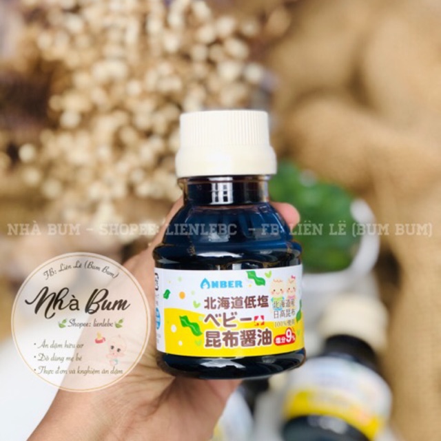 Nước tương tảo bẹ Anber 100ml -Nhật Bản