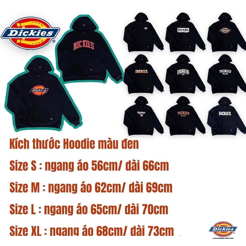- Áo Nỉ HOODIE thêu logo DICKIES cho Nam và nữ