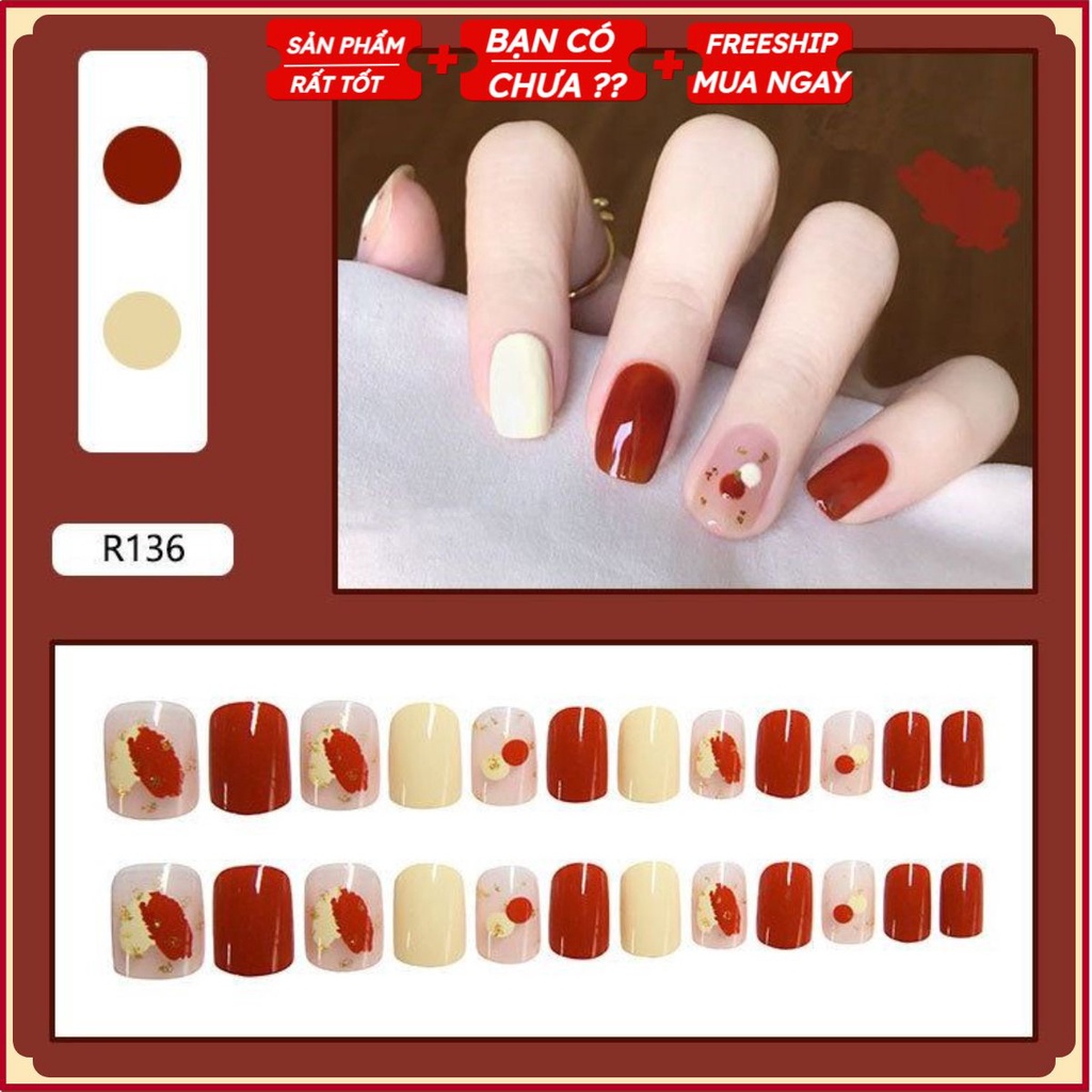 PVN27815 Bộ 24 cái móng tay giả trang trí thời trang cho nữ T2