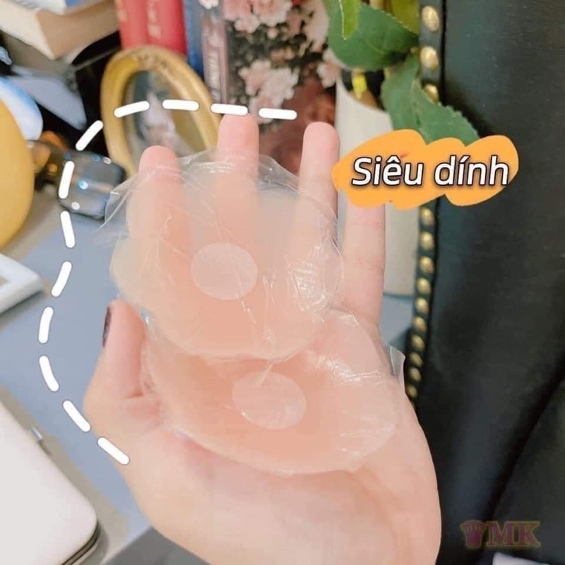 MIẾNG DÁN NHŨ HOA SILICON HỘP XANH / MIẾNG DÁN NGỰC SILICON