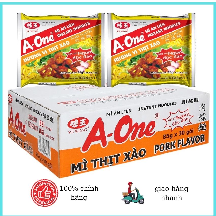 Mì thịt xào Aone thùng 30 gói x85g-Thương hiệu của người Việt