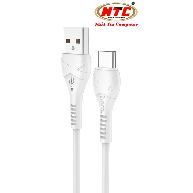 Cáp sạc và truyền dữ liệu USB to Type-C Hoco X37 Cool power dài 1M (Trắng) - Hàng chính hãng