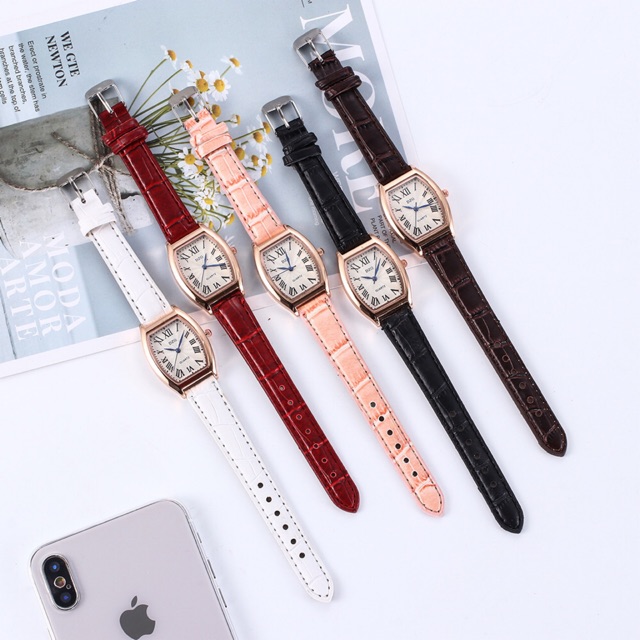 (Hot-ĐH bầu dục) Đồng hồ nữ DZG a5 dây da mặt bầu dục sành điệu | BigBuy360 - bigbuy360.vn
