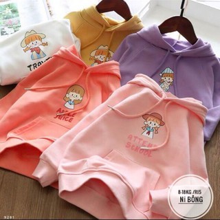Áo nỉ mũ xinh cho bé 8-18kg