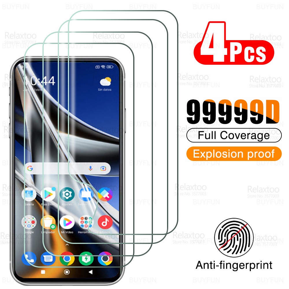 4Pcs Curved Protective Hydrogel Film For Xiaomi Poco X4 M4 Pro F4 GT Pocco M3 X3 NFC F3 F1 F M X 3 4 Screen Protector Not Glass