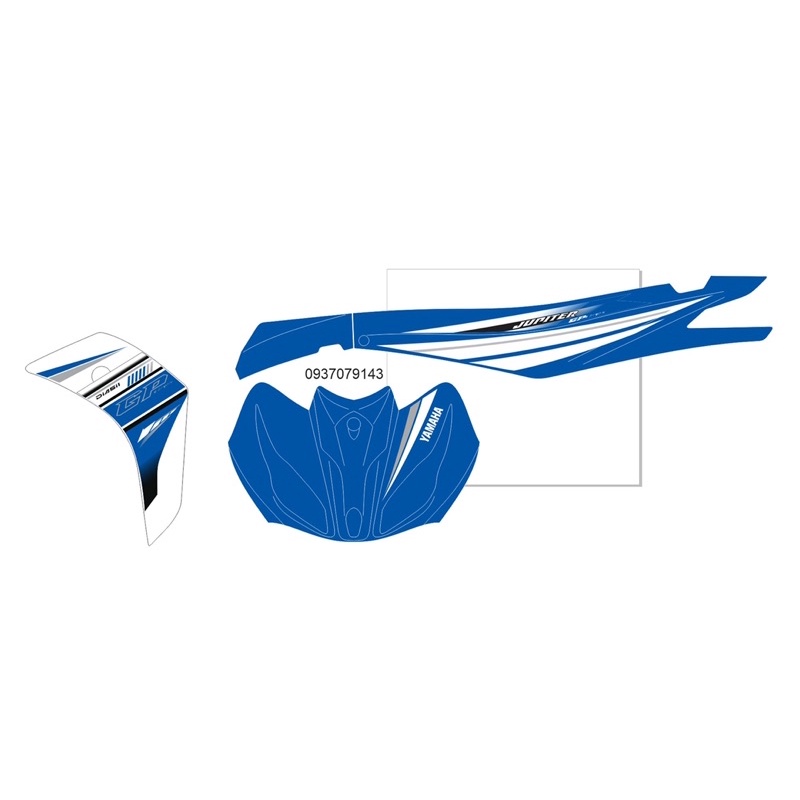 ( Quí khách vui lòng mang ra tiệm cho thợ dán ) jupiter GP dán xe trắng