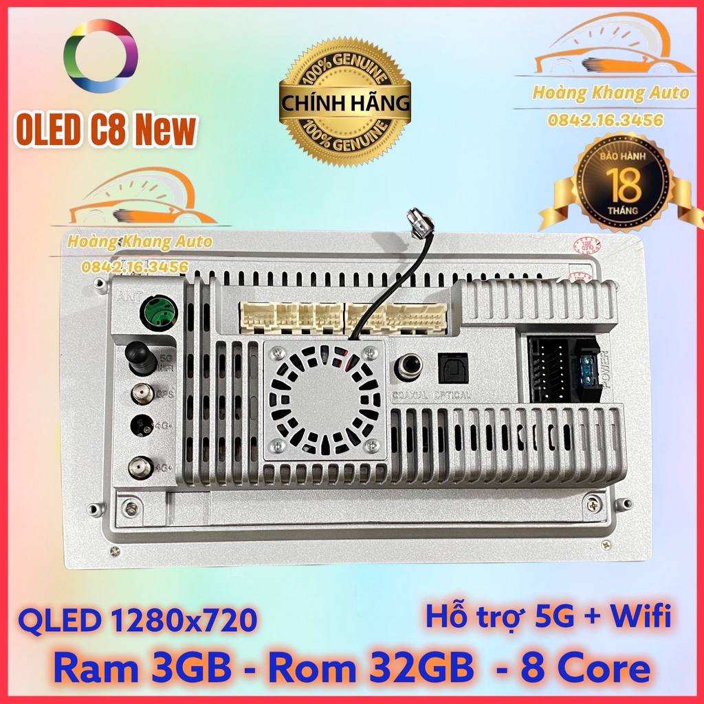 Màn hình android OLED C8 New theo xe City 2021 kèm dưỡng và jack nguồn zin theo xe