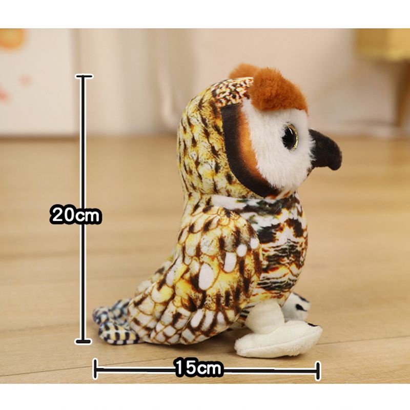 20cm  Simulation Owl Snow Owl Plush Toy Soft Stuffed Cute Doll Children'S Gift For Owl Fans