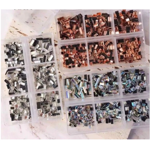 Đá Khối Trắng Chân Keo màu Trắng Màu Trà màu AB 6 ô