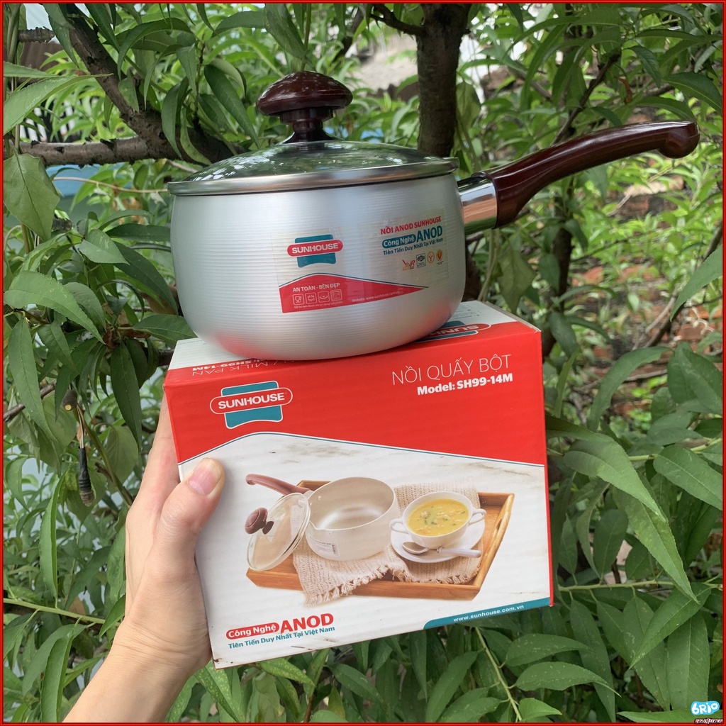 Nồi quấy bột cho bé chống dính Sunhouse SH99- 14M - [An toàn cho bé - Chính hãng Sunhouse - Bảo hành 12 tháng]