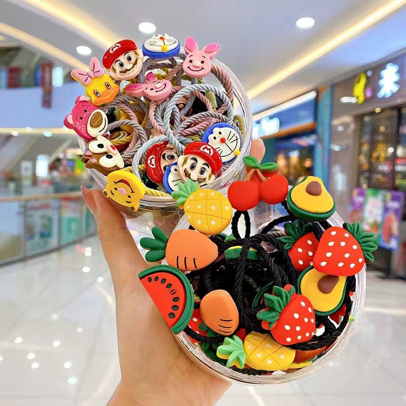 Hộp 30 Dây Buộc Tóc Bé Gái Siu Cute
