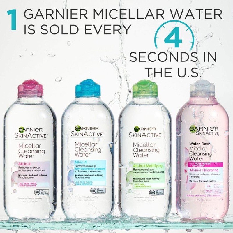 Nước tẩy trang Garnier Micellar Cleansing Water 400ml