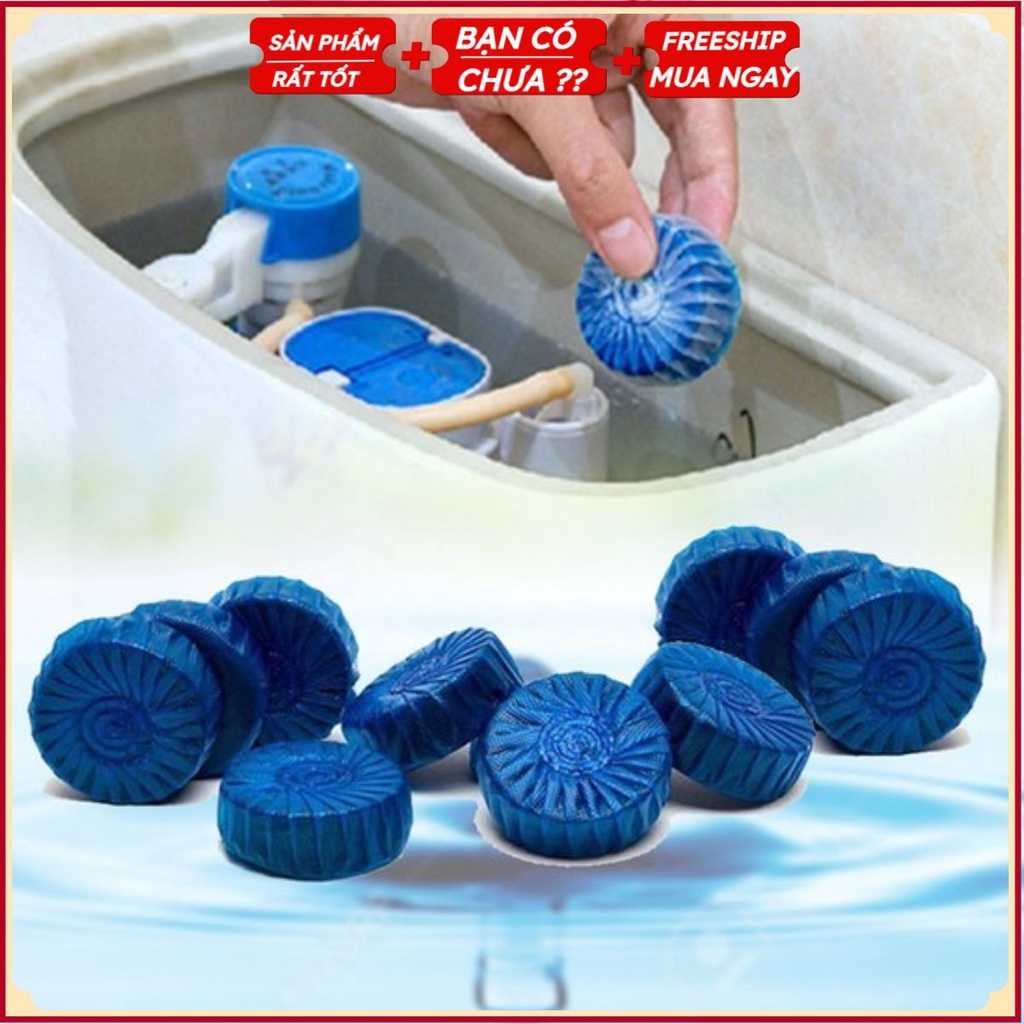 #Bộ 20 Viên Khử Mùi Tẩy Bồn Cầu Thế Hệ Mới 2X - Viên Thả Toilet Diệt Khuẩn, Tẩy Sạch Vệ Sinh Vết Bám Bẩn