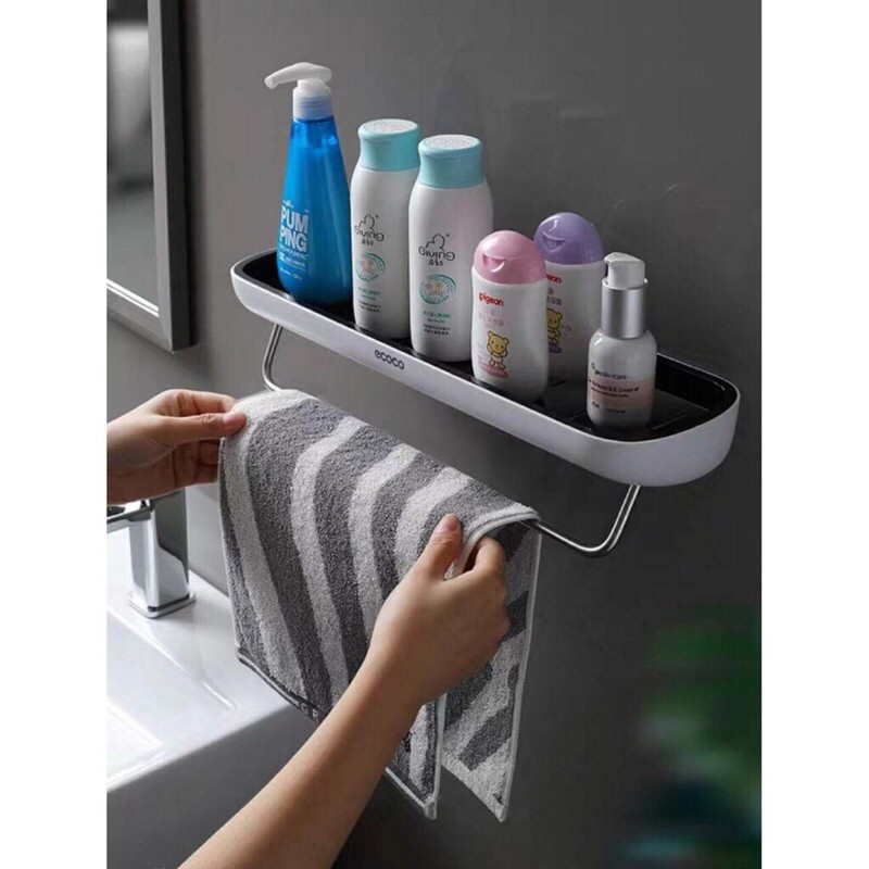 Kệ ngang nhà bếp , nhà tắm ecoco có thanh treo khăn thông minh tiện dụng