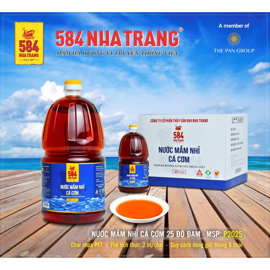 Nước Mám 584 Nha Trang Chai Nhựa 2 Lít 25 Đạm