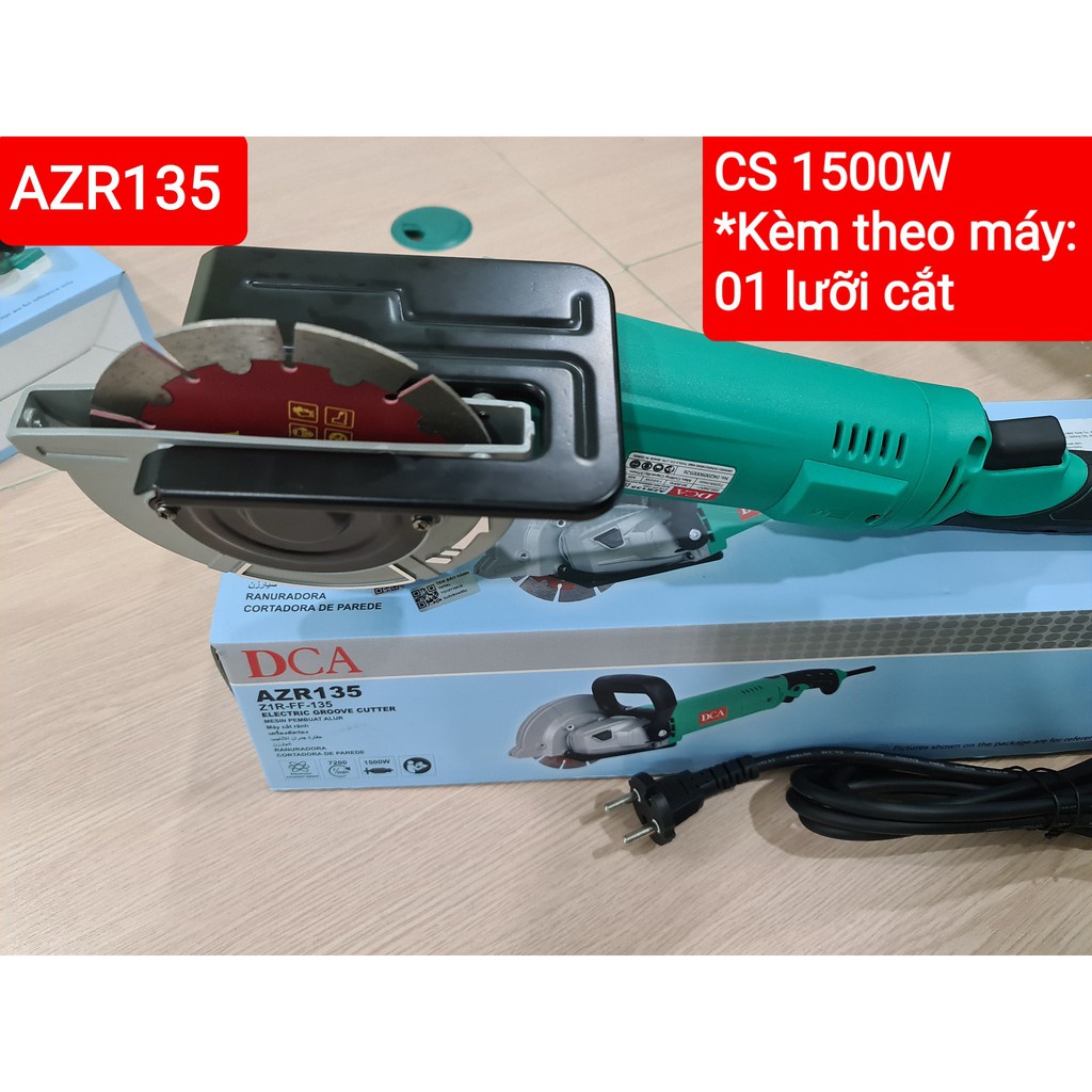 MÁY CẮT RÃNH TƯỜNG 135MM DCA AZR135 [CHÍNH HÃNG] MÁY KHOÉT RÃNH TƯỜNG DCA 1500W [RẺ] MÁY KHOÉT TƯỜNG ĐI ĐIỆN NƯỚC TOTAL