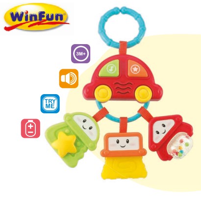 Xúc xắc gặm nướu hình ô tô có đèn nhạc Winfun 0628