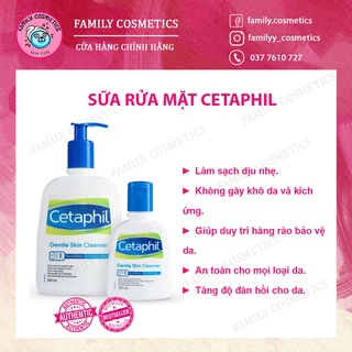 Sữa Rửa Mặt Dịu Nhẹ Cetaphil Gentle Skin Cleanser 125ml - Family Cosmetics