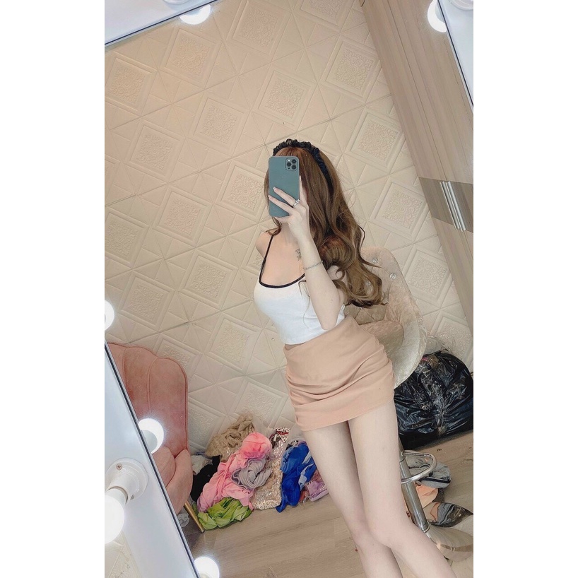 Sét áo và chân váy pozip mềm mịn siêu đẹp