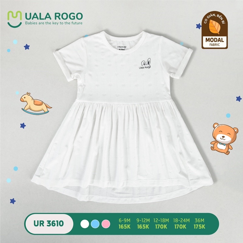 VÁY BÉ GÁI SIZE 6-36M MODAL UALAROGO