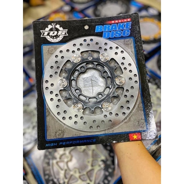 Đĩa thắng trước TQ6 khoen INOX 4 lỗ , 5 lỗ size 220mm