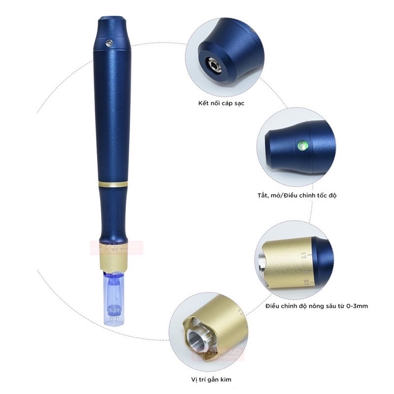 Máy phi kim, lăn kim cao cấp UHOOMA F3 tích điện, cấy tảo, cấy phấn