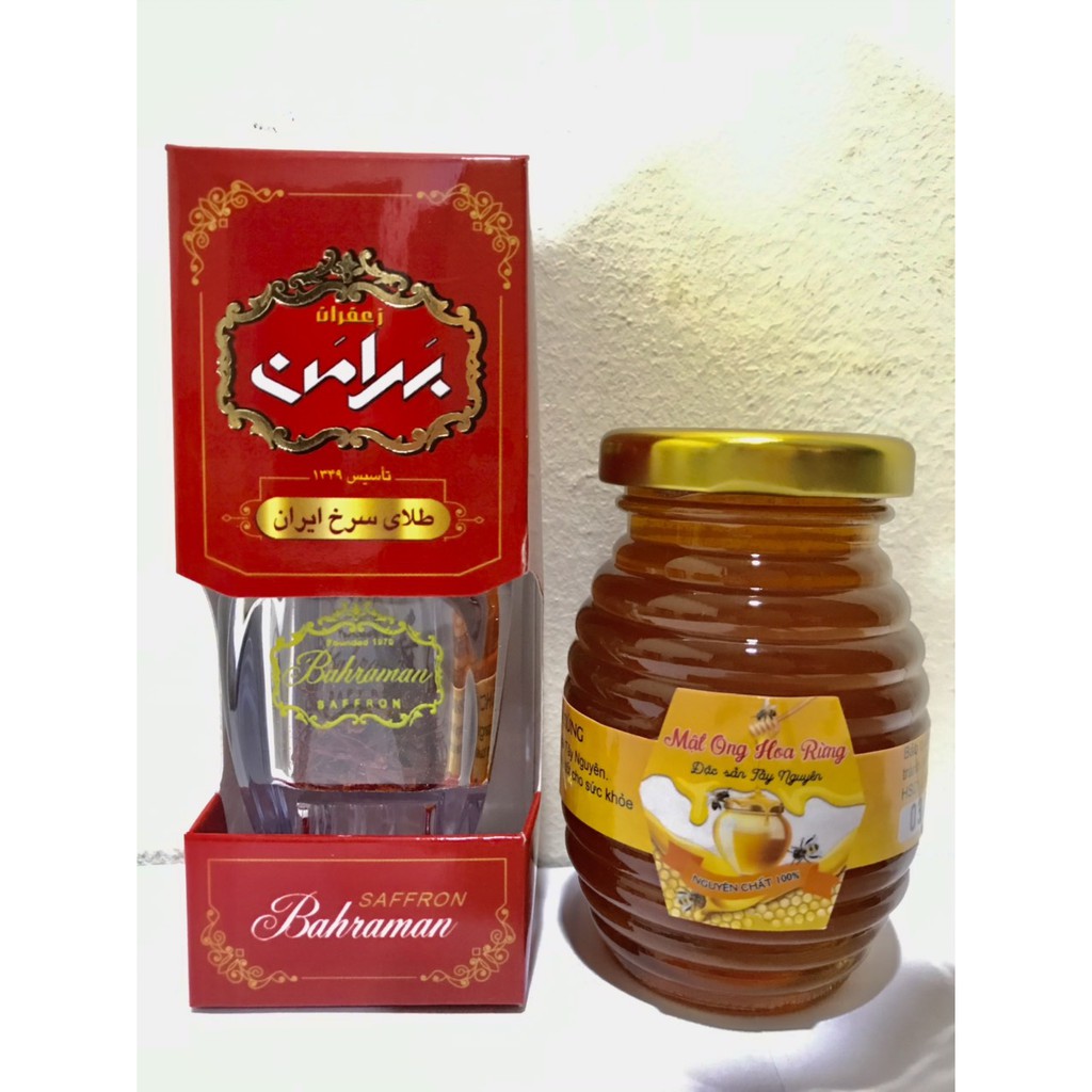 Hộp 01gr Nhụy Hoa Nghệ Tây Saffron Negin Thương Hiệu Bahraman Của Iran