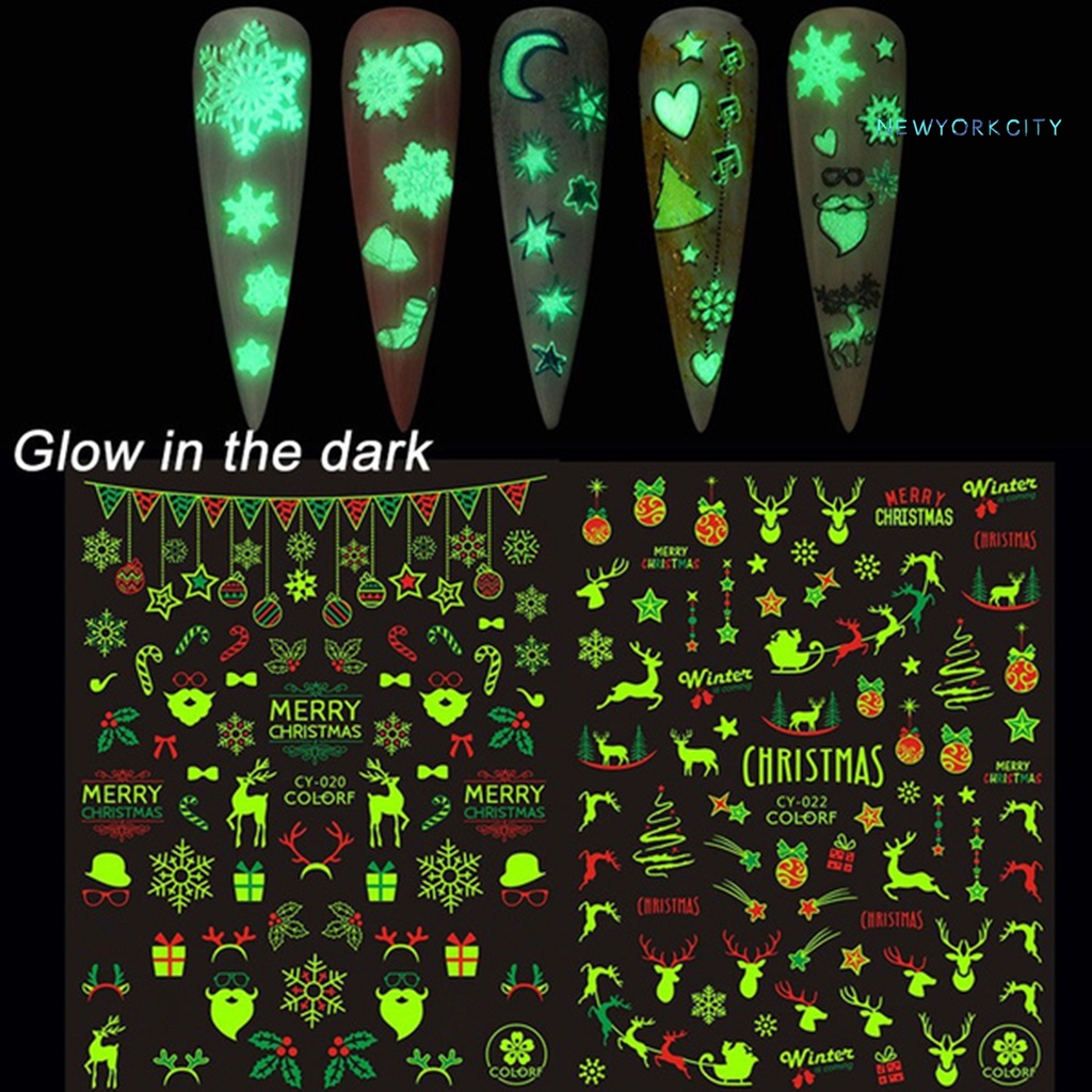 1 Tờ Nhãn Dán Móng Tay Hình Bông Tuyết Thân Thiện Với Môi Trường