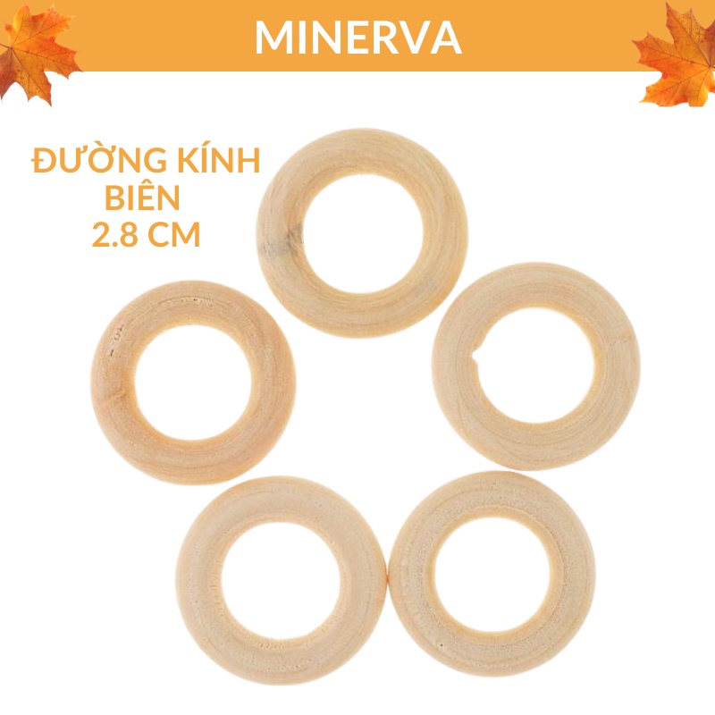 Khoen gỗ tròn trang trí, khoen macrame , dream catcher làm đồ thủ công handmade