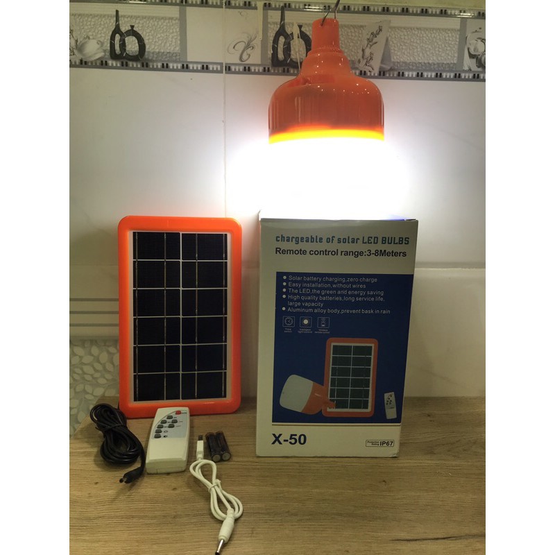 (NEW) JD-X50 Mẫu Mới 2021, Sáng Hơn-Bin Trâu Hơn. Đèn Buld Tích Điện Năng Lượng Mặt Trời | BigBuy360 - bigbuy360.vn
