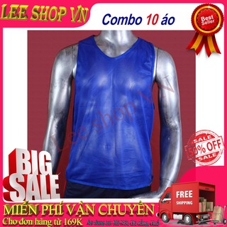 Bộ 10 Áo Pitch 1 màu, áo lưới tập bóng đá, chia đội theo màu áo, team building, các loại hoạt động cần thiết